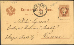 Cover LESINA, Korrespondenzkarte 2 Kr. Braun Vom 27.10.1880 Von Lesina (Dalmatien) Nach Wien, Entwertet Mit Dem Seltenen - Other & Unclassified