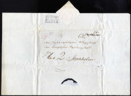 Cover 1829/30, 2 Briefe Von Lübeck Am 1.6.1829 Und Am 19.8.1830 Franco Hamburg Nach Stockholm (Schweden) Beide Mit Stemp - Lubeck