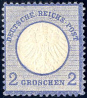 * 1872, 2 Groschen Grau-ultramarin, Kleiner Brustschild, Bestens Geprägte, Einwandfrei Gezähnte Und Gut Zentrierte Marke - Andere & Zonder Classificatie