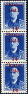 ** 1943, Freimarken Von Albanien Mit Aufdruck, 25 Q Dunkelultramarin Mit Aufdruckfehler Starke Aufdruckverschiebung 2-3- - Bezetting 1938-45
