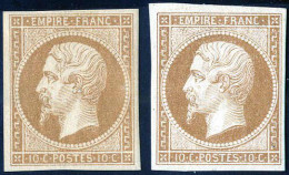 **/* 1853, 10 C. Bistre Type I Et 10 C. Brun Clair Type II, Neufs Avec Gomme Originale (intact Pour Type I), Tous Très B - Otros & Sin Clasificación