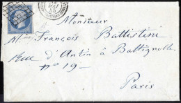 Cover 1855, Occupation De Rome: Lettre Compléte Du 12.5.1855 De Rome à Paris, Affranchie Avec 20 C. Empire Franc, Bien à - Autres & Non Classés