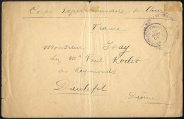 Cover 1901, Brief Des "CORPS EXPEDITIONAIRE DE CHINE" Vom 25.1. Nach Dunlefit, Ohne Inhalt Mit Senkrechtem Bug - Other & Unclassified