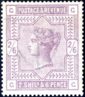 * 1883, 2/6 S. Lilac On Blued Paper, Wmk. Anchor, Perf. 14, Unused With Part Original Gum, Very Good Centred, Fresh And  - Andere & Zonder Classificatie