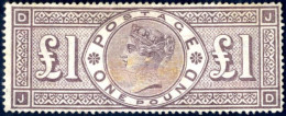 * 1884, £1 Brown-lilac Surface Printed, Wmk.Three Crowns, Lettered JD, Mint With Large Part Original Gum, Fine To Very F - Otros & Sin Clasificación