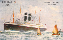 TRANSPORT - Bateau - Red Star Line Steamer Lapland - Carte Postale Ancienne - - Andere & Zonder Classificatie