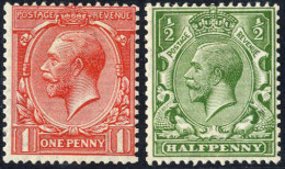 ** 1913, King George V ½ D. Bright Green And 1 D. Dull Scarlet From The Rolls, MNH And Very Fine, Signed Caffaz (SG. 397 - Sonstige & Ohne Zuordnung