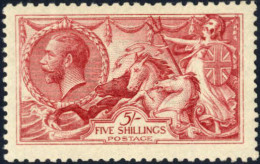 ** 1915, "Sea Horses" De La Rue Printing, 5 S. Bright Carmine, MNH, Fresh Colour, Very Fine, Sign. ED (SG. 409, £ 440, M - Sonstige & Ohne Zuordnung