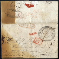 Cover 1828, Brief Aus Corfù Vom 31.10. Nach Suffolk (Großbritannien) "via Otranto, Naples & Paris", In Otranto Und I - Autres & Non Classés
