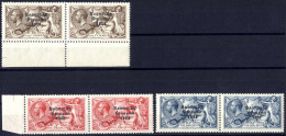 **/* 1927/28, Freistaat, Hohe Werte Mit Grauschwarzem Aufdruck, Horizontale Paare Mit Jahreszahl 5 Und 6 Mm Breit, Serie - Other & Unclassified