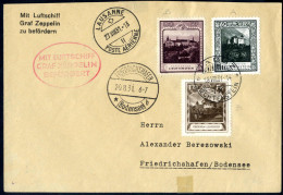 Cover 1931, Zeppelinbrief Von Vaduz Am 18.8. Nach Friedrichshafen Und Weiter Nach Lausanne Frankiert über 2,70 Fr, Mi. 1 - Sonstige & Ohne Zuordnung