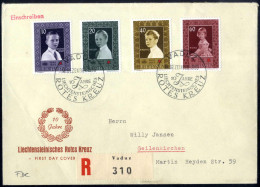 Cover 1947/58, 12 FDC, Davon 10 Als Reko, Einer Als Nachnahme Und Einer Als Expressbrie, Echt Gelaufen, Mi. Aus 252-368 - Sonstige & Ohne Zuordnung