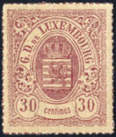 * 1865/71, Wappen Im Eirund, 30 C. Lilarot, Ungebraucht, Attest Caffaz, Mi. 21 - Sonstige & Ohne Zuordnung