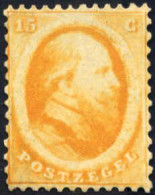 * 1864, König Willem III, 15 C. Orange Gezähnt Nahezu Postfrisch, Attest Eichele, Mi. 6 - Autres & Non Classés