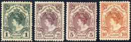 * 1898, 1 G. Dunkelblaugrün, 2½ Dunkelviolett, 5 G. Lilarot Und 10 G. Dunkelorange, Ungebraucht Mit Falzrest, 5 G. Und 1 - Autres & Non Classés
