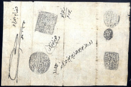 Cover 1769, Small Fiscal Document With Ottoman Negative Seal Handstamp In Black (arabic Date 1183) And Rectangular Seal  - Servië