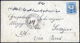 Cover 1876, Rekommandierter Briefumschlag Vom 10.3.1876 Von Zavalje über Brood Nach Sarajevo, Frankiert Mit 10 F. Blau,  - Autres & Non Classés