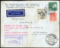 Cover 1931, "2. Südamerikafahrt", Brief Von S Gravenhage Nach Rio De Janeiro, Frankiert über 2,32½ G., Mi. 221a - Autres & Non Classés
