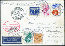 Cover 1931, "Fahrt Nach Meiningen", Karte Von Assen über Friedrichshafen Nach Magdeburg, Frankiert über 62½ C., Mi. 224  - Andere & Zonder Classificatie