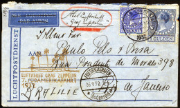 Cover 1932, "7. Und 8. Südamerikafahrt 1932", 2 Briefe Von Amsterdam Nach Rio De Janeiro, Frankiert über 115 C. Und 112½ - Sonstige & Ohne Zuordnung