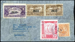 Cover 1935, "2. Pendelfahrt 1935", Brief Von Paraguay Nach Kopenhagen Frankiert über 52 $. Mit Postsonderstempel II, Mi. - Paraguay