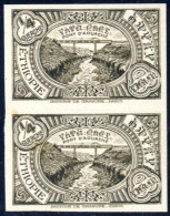 ** 1931, Definitive 1/4 G. Black In Imperforate Vertical Pair, MNH, The Lower Piece With A Minimal Stain Spot At Back (Y - Ethiopia