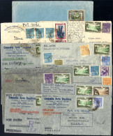 Cover 1938, 10 Flugpostbriefe (9 Davon Eingeschrieben) Alle Unter Anderem Frankiert Mit Den Werten Zu 5000 R (9) Und 100 - Sonstige & Ohne Zuordnung