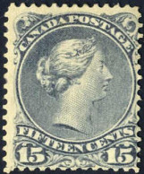 * 1877, Königin Viktoria Nach Rechts, 15 C Blauschiefer, Gez. 11½x12, Ungebraucht, Signiert AD, Attest Royal, Mi. 24 C B - Other & Unclassified