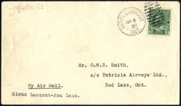 Cover 1926/27, Zwei Flugpostbelege, Einer Von Red-Lake Am 26.5.1926 Des Fluges "Red Lake - Hudson" Mit Rückseitiger Flug - Other & Unclassified