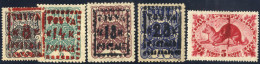 **/* 1927-35, Mi. 7-10 Mit Handstempelaufdruck Des Postamtes Kizil Ungebraucht, 35 Auf 18 K. Blau/violettbraun Und 35 Au - Tuva