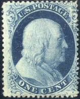 * 1857, 1 C Blau Type IIIa, Ungebraucht Mit Originalgummi, Attest PF, Mi. 8 III A A P4 / 2000,- - Sonstige & Ohne Zuordnung