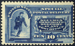 ** 1888, Laufender Eilbote, 10 C Blau, Postfrisch, Attest Caffaz, Mi. 60 / 800,- - Otros & Sin Clasificación