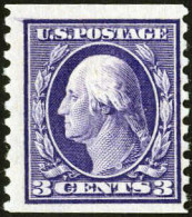 ** 1914, George Washington, 3 C Violett, Senkrecht Gezähnt 10, Postfrisch, Attest Raybaudi, Mi. 209 X M P / 420,- - Other & Unclassified