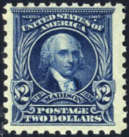 ** 1916, James Madison, 2 $ Dunkelblau Gezähnt 10, Postfrisch, Mi. 241 P / 500,- - Other & Unclassified