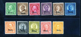 ** 1929, Persönlichkeiten Mit Aufdruck "Nebr.", Komplette Serie 11 Werte, Postfrisch, Attest Sanguinetti, Mi. M-X 316 /  - Other & Unclassified