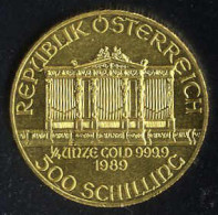 500 Schilling, 1989, ¼ Unze Philharmoniker In Gold - Autriche