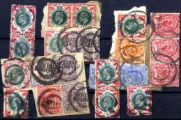 O GROSSBRITANNIEN, Selection Of 1 Sh. Values From 1887 To 1912 Of QV And KE VII, All Used And Still Unwashed, Therefore  - Andere-Europa