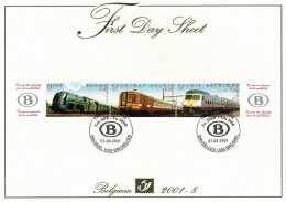 Belg. FDS 2001-8 OBP/COB 2993/95 - 75 Jaar NMBS / 75ème Anniversaire De La SNCB - 1999-2010