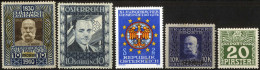 **/* 1863/1999 Ca., Ungebrauchte Bzw. Postfrische Österreich Sammlung In Vier Leuchtturm Vordruckalben Mit Porto Und Neb - Sammlungen