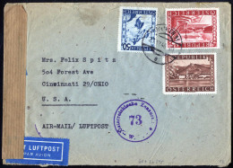 Cover 1945/53 Ca., Lot Von über 100 Poststücken Aus Der 2. Republik, Dabei Reko, Express, RS, Flugpost, Portoprovisorien - Sammlungen