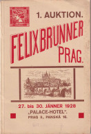 Auktionskatalog 1. Auktion Felix Brunner Prag, 1928 - Autres & Non Classés