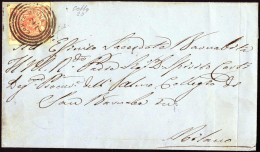 Cover Corte Olona, (C4 Punti 8) Lettera Del 2.7 Per Milano Affrancata Con 15 Cent. Rosso III Tipo Carta A Macchina, Firm - Lombardy-Venetia