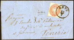 Cover Este, (C1 Punti 12) Lettera Del 13.7.1866 Periodo Dell'occupazione Italiana Per Venezia Affrancata Con 5 S. Rosa D - Lombardy-Venetia
