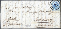 Cover Feldpost N° 1, (C1 Punti 12) Lettera Da Bologna (Stato Pontificio) Del 11.9 Per Leobersdorf (Austria) Affrancata C - Lombardo-Venetien