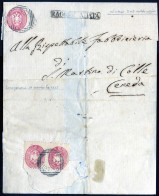 Cover Longarone, (LOV E RACC. Punti 3+9), Lettera Raccomandata Del 11.11.1865 Per Ceneda Affrancata Con 5 S. Rosa Al Rec - Lombardo-Vénétie