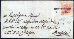 Cover Martinengo, SD Punti 12, Lettera Del 6.12.1850 Per Brescia Affrancata Con 15 Cent. Rosa Salmone III Tipo Carta A M - Lombardije-Venetië