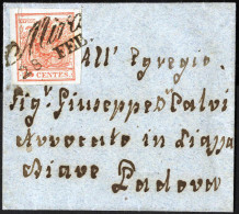 Cover Mira, (Cor. Punti 4) Mini-lettera Del 28.2 Per Padova Affrancata Con 15 Cent. Rosso - Lombardije-Venetië