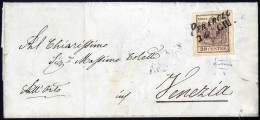 Cover Perarolo, (SI Lg. Punti 6), Lettera Del 24.6 Per Venezia Affrancata Con 30 Cent. Bruno I Tipo Carta A Mano, Firmat - Lombardo-Vénétie