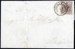 Cover Sale Marazzino, (C1 Punti 7) Lettera Del 12.9.1855 Per Mantova Affrancata Con 30 Cent. Bruno II Tipo Carta A Mano, - Lombardije-Venetië