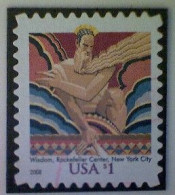 United States, Scott #3766a, Used(o), 2008, Wisdom, $1.00, Multicolored - Gebruikt